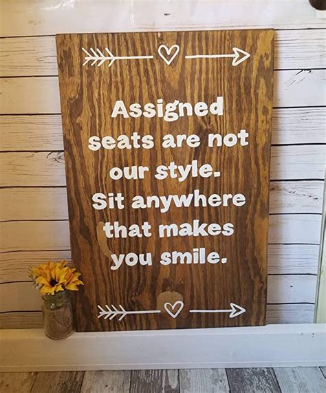 Assigned Seats Not Our Style Large Rustic Wedding Sign Banners And Signs Party Décor