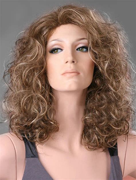35 Off Medium Natural Curly Free Part Synthetic Wig Rosegal