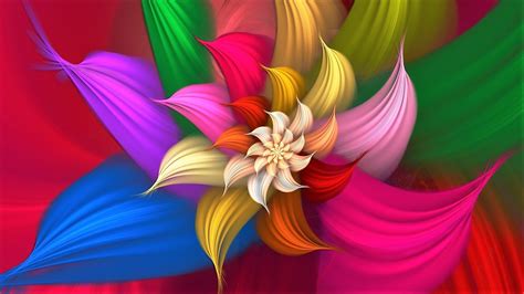 Colorful Abstract Flower