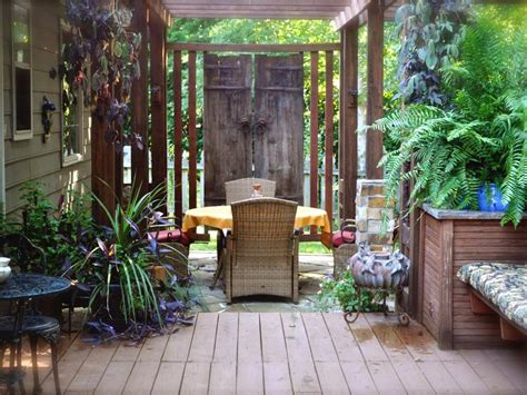 Strategically placed, trees and shrubs can block views as well as any fence. Backyard Privacy Ideas | HGTV