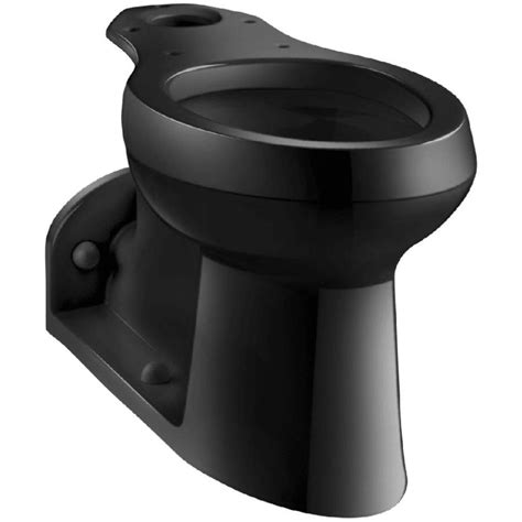 Elongated rear outlet toilet combination. KOHLER Barrington Black Elongated Height Toilet Bowl at ...