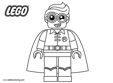 This section contains the best black and white images about superheroes. LEGO Superhero Coloring Pages Batman Robin - Free ...