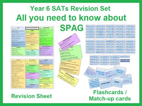 Y6 Sats Revision Spag Revision Sheet And Flash Cards Teaching