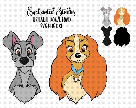 Lady And Tramp Free Svg Lady And The Tramp Svg Cricut Svg Cartoons