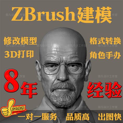 ZBrush建模 STL修图修改模型 3D建模 ZB建模代画代做接图_虎窝淘