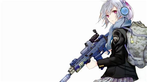 A collection of the top 33 4k anime wallpapers and backgrounds available for download for free. Wallpaper : gun, simple background, white hair, anime ...