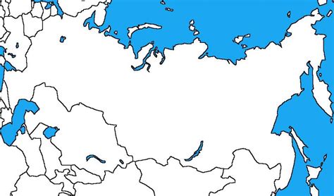 Kijk voor plaatsen en adressen in rusland met onze straat en routekaart. Rusland blanco kaart - Rusland kaart blanco (Oost-Europa ...