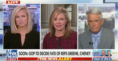 Capitol, the day after the house voted to. Marsha Blackburn Dodges on Liz Cheney, Marjorie Taylor Greene