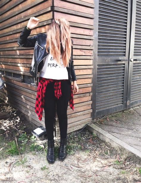 Pinterestangel Saru ♥️ Black Jeans Plaid Pants Girl Angel Shirts