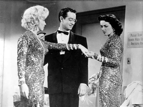 Marilyn Monroe Tommy Noonan And Jane Russell In A Scene From Gentlemen Prefer Blondes