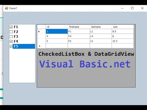 Visual Basic NET Fill Datagridview From Database Depend On Checkedlistbox Checked Items In VB