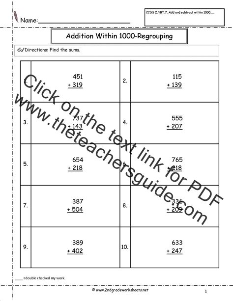 It is the year that we work on a multitude of addition and subtraction strategies that students can use to solve problems. CCSS 2.NBT.7 Worksheets, Addition and Subtraction Within 1000 Worksheets