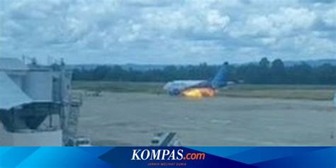 Kronologi Mesin Pesawat Trigana Air Keluarkan Api Di Bandara Sentani