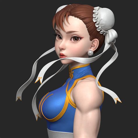 Hình Nền Artstation Trò Chơi điện Tử Street Fighter Chun Li Video Game Art Cô Gái Trò