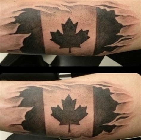Each design can be downloaded and printed along with the line art stencil. 18 Patriotic Canadian Flag Tattoos - TattooBlend