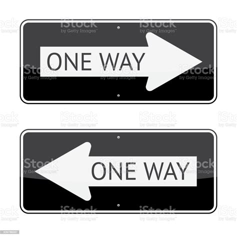 One Way Sign Stock Illustration Download Image Now One Way Arrow