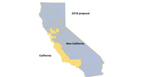 California Split Into 3 States Map Mary W Tinsley