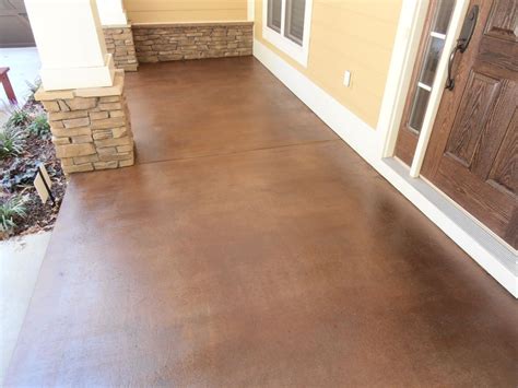 The surface of your concrete patio, walkway or garage floor can become dull and worn down over time. Stained Concrete Ideas for Exterior Patios & Porches ...