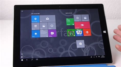 Windows 10 Auf Dem Tablet Microsoft Surface 3 Youtube