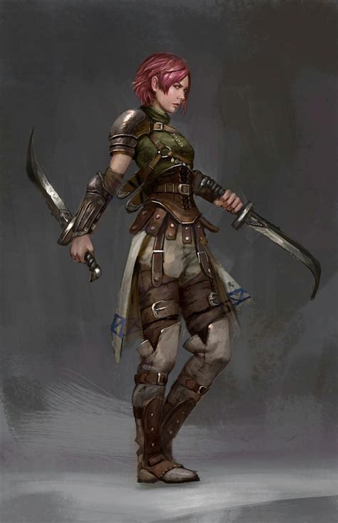 Female Rogue Pathfinder Pfrpg Dnd Dandd D20 Fantasy Warrior Woman
