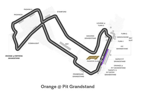 Singapore Formula 1 2023 Orange Pit Grandstand Grand Prix F1 3 Day
