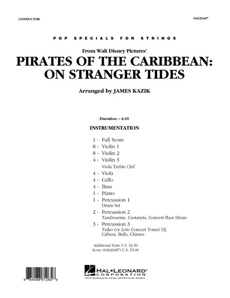 Download Pirates Of The Caribbean On Stranger Tides Full Score Sheet