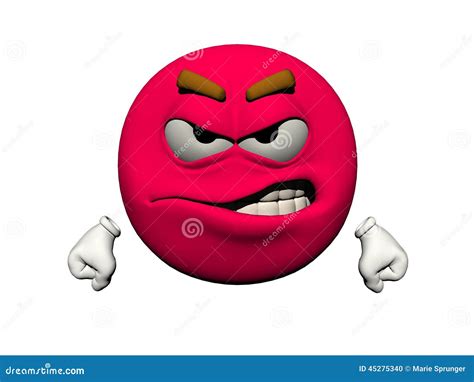 Emoticon Angry Emoji Robot Head Smiley Emotion Cartoon Vector