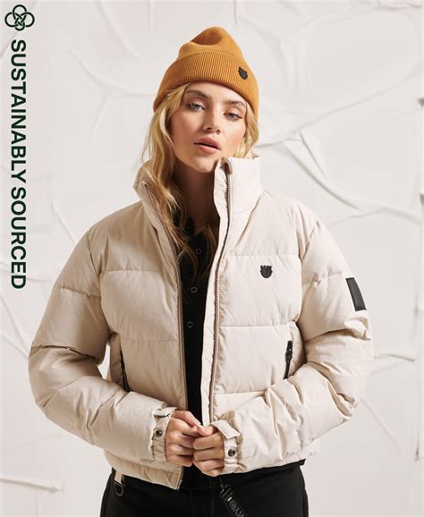 Womens Yama No Kami Down Puffer Jacket In Light Stone Superdry Ie