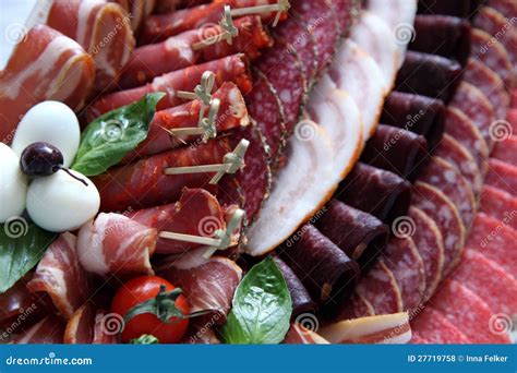 Assortment Of Cold Meat And Salami Stock Photo Image Of Delicatessen