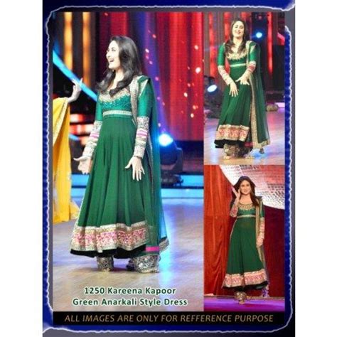 Kareena Kapoor Green Anarkali Style Dress Ffbl1250 Trendy Dress Outfits Bollywood Dress