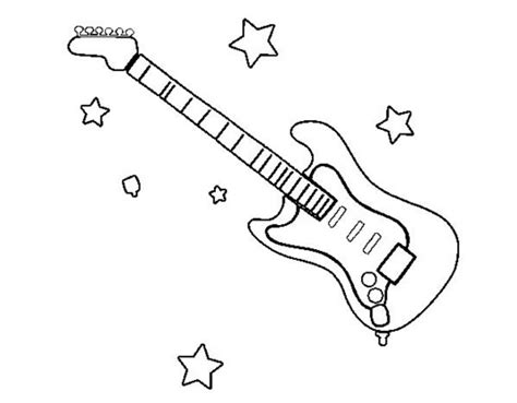 Coloring Pages Electric Guitar Coloring Page