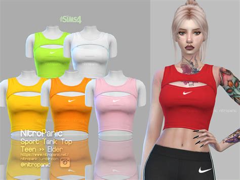 Sport Tank Top For The Sims 4