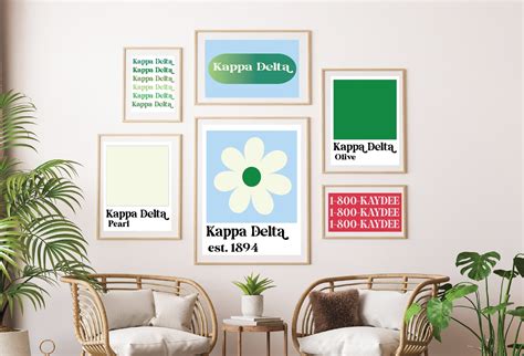 Kappa Delta Printables Kappa Delta Poster Set Printable Wall Etsy