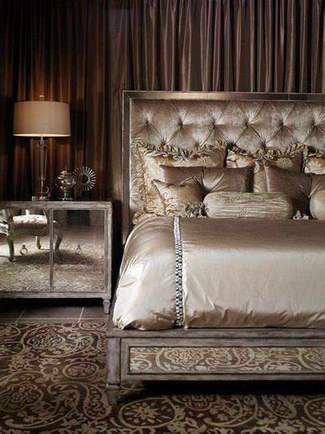 A bedroom fit for a princess in silk gray fabrics. 20+ Best Old Hollywood Glamour Bedroom Interior Design ...
