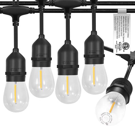Buy Eikoson 48ft Led Outdoor String Lights Include 24 Weatherproof