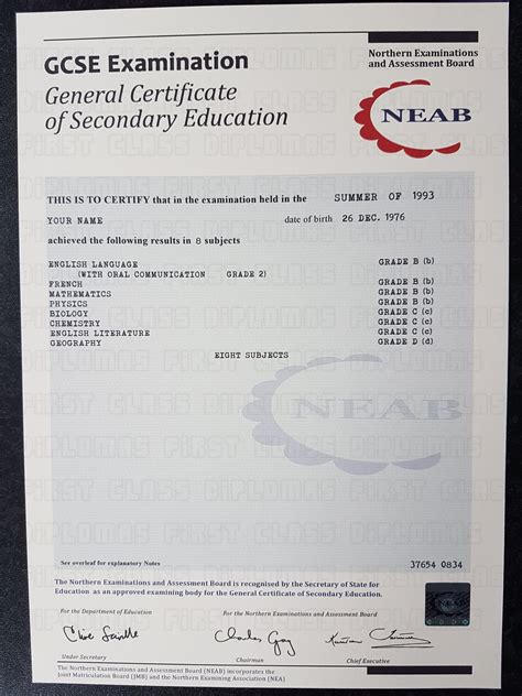 Old Gcse Certificate Template Neab Please Visit Our Website For More