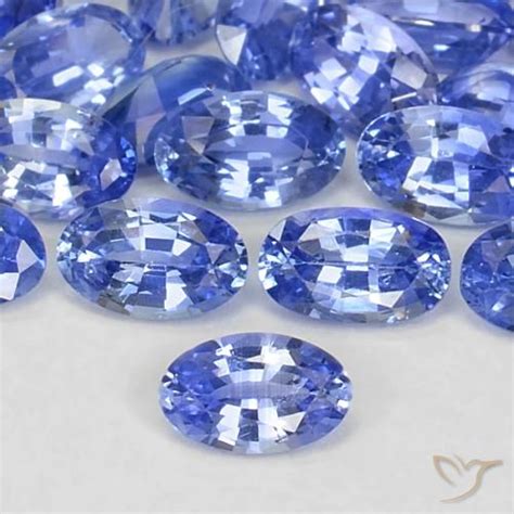 034ct Loose Blue Sapphire Gemstones Oval Cut 49 X 31 Mm Gemselect