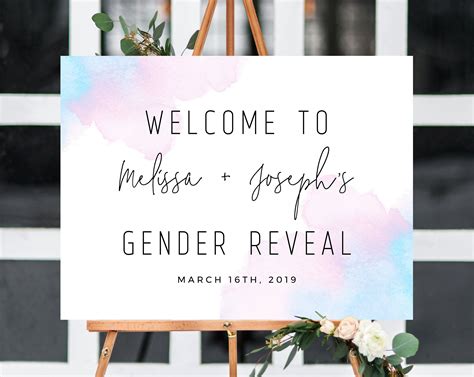Welcome Sign Template Gender Reveal Welcome Sign Printable Etsy In