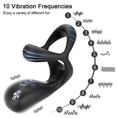 Men S Vibrating Prostate Massager With Cock Rings Vibrator Sex Toys For Male Couple Penis Delay