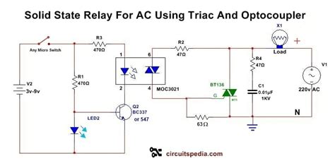 Solid State Relay Circuit Diagram Solid State Relay Circuit Using Triac