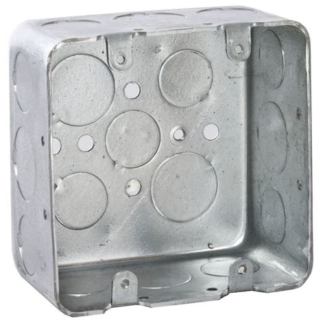 Raco 2 Gang Gray Metal New Work Standard Square Wall Electrical Box In