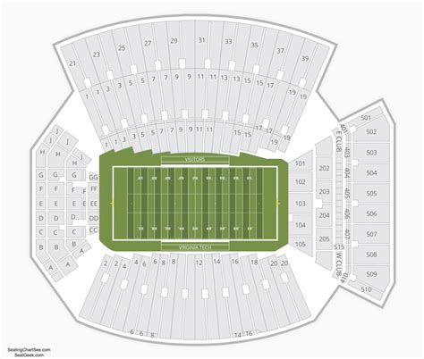 Virginia Tech Lane Stadium Seating Chart Stadium Seating Chart