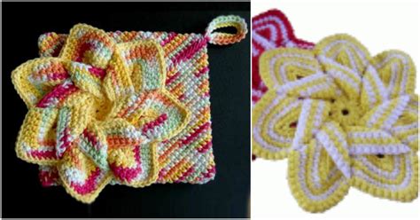 Flower Hot Pad Free Crochet Styles Idea