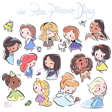 The Art Of David Gilson Disney Princess Drawings Chibi Disney