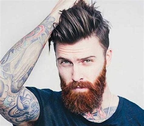 Messy Side Part Haircut Beard Styles For Men Hipster Hairstyles