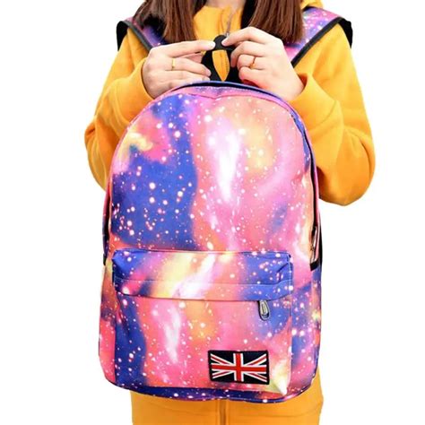 Canvas Galaxy Pattern Backpack Fashion Large Capacity Backpacks