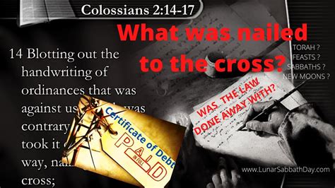 What Was Nailed To The Cross Youtube