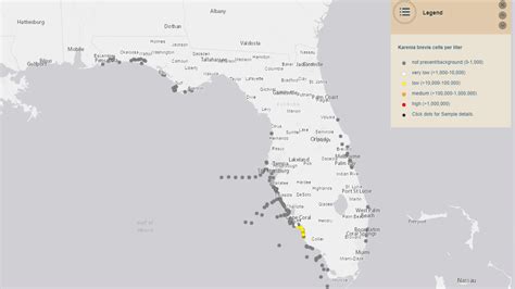 Current Red Tide Map Florida World Map