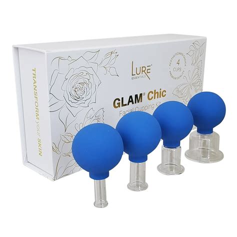 Lure Essentials Glass Face Cupping Set Face Eye Cupping Facial Lifting Massage Cups Facial Cups