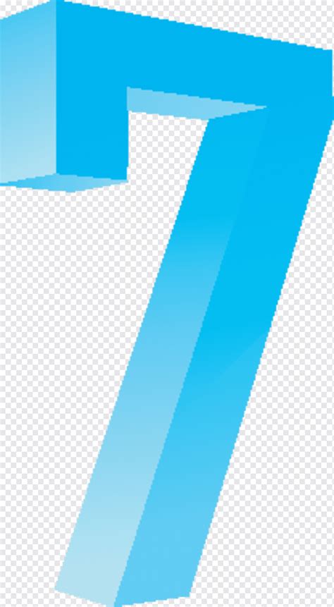 Blue Number Seven Icon Png Pngwing